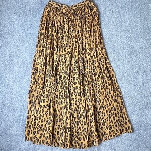 Free People Leopard Print Maxi Skirt Animal Print Viscose OB960053 Womens XS